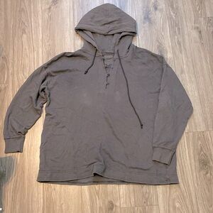 Cozy aerie button up hoodie